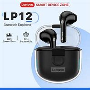 Lenovo New LP12 Wireless BT5.1 Earbuds Black