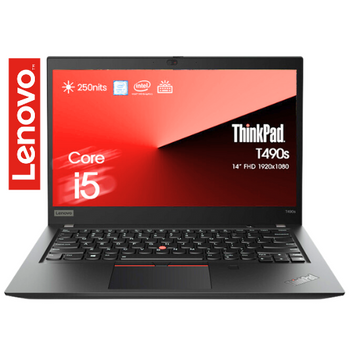 Lenovo Thinkpad T490s UltraBook - Core i5-8th Generation, 8GB RAM, 512GB Nvme SSD, Screen 14" FHD, Backlit Keyboard, Windows 10pro