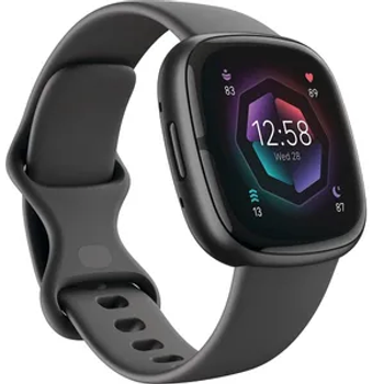 Fitbit Sense 2 Fitness Activity Tracker Smartwatch (FB521BKGB-US) Shadow Gray / Graphite Aluminum