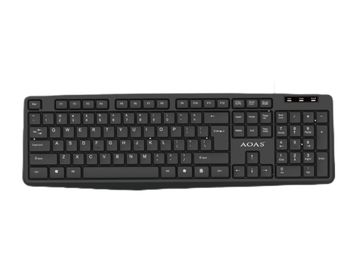 AOAS A-1013 Office Waterproof Wired Keyboard - High Quality - Long Key Life - Excellent Flexibility - USB plus and play