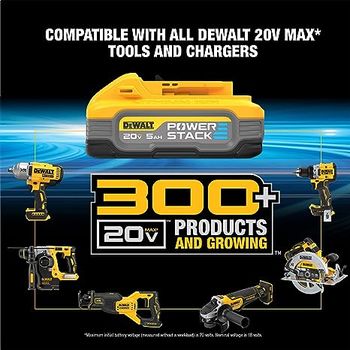 Dewalt Battery Powerstack 20v Max 5ah Lithium Ion (2 PACK) (DCBP520-2)