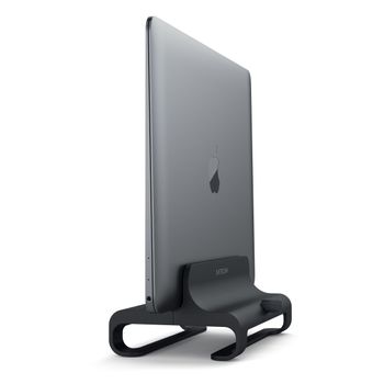 Satechi Universal Vertical Aluminum Laptop Stand - Compatible with MacBook, MacBook Pro, Microsoft Surface, Dell XPS, Lenovo Yoga, Asus Zenbook, Samsung Notebook and More (Matte Black)