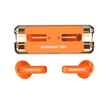 MONSTER XKT08 WIRELESS BLUETOOTH EARPHONE HEADSET EARBUDS TWS (Orange)