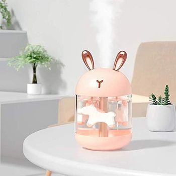 MLLZX 300ML Humidifier USB Aroma Diffuser Horse Humidificador LED Night Lights Home Air Purifier Mist Maker