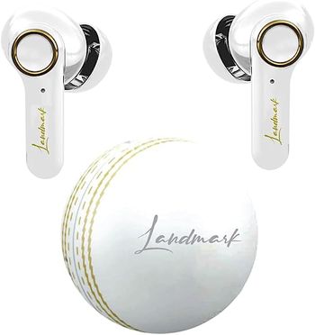 Landmark Season LM BH133Bluetooth Wireless Earbuds (TWS) with Deep Bass Sound, Passive Noise Cancellation, Bluetooth 5.1, 30Hrs Playtime, Touch Controls & Voice Assistance with Built-in Mic - White