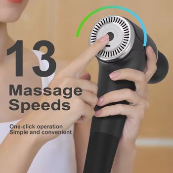 PL-629 Massage Gun Mini Button vibration Deep Muscle Body Fascia Guns For Body And Neck Vibrator Fitness Massager - Black