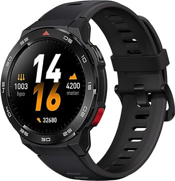 Mibro Smart Watch GS Pro 1.43 Inch Amoled Display, Bluetooth Calling, 20 Day Battery Life, 5ATM Waterproof, GPS Positioning, 105 Sports Modes, Heart Rate Monitoring, Sporty Style Strap - Black