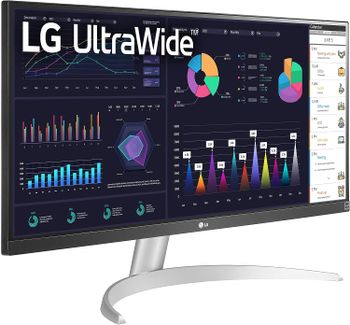 LG 29WQ600 29 inch UltraWide Monitor, 21:9, FHD 2560 x 1080P , IPS, sRGB 99%, HDR10, AMD FreeSync , 1ms MBR, 100Hz Refresh Rate, 2 x 7W Speakers with MaxxAudio, White