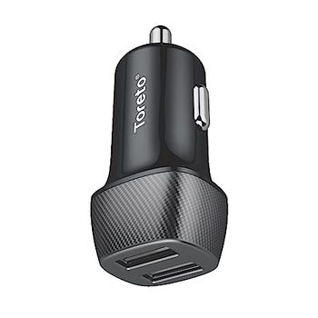 Toreto TOR-427  V8 Tor-Plush Pro Dual USB Port Car Charger with Fast Charge 3.4A + Micro USB Cable