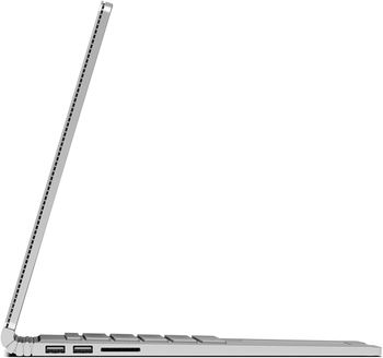 Microsoft Surface Book 1 1703 2in1 Convertible Laptop with 13.5 inch Display, Intel Core i5 Processor 6th Gen - 8GB RAM - 512GB SSD  Intel HD Graphics 520, Windows 10 Pro-Silver - Keyboard Eng Arabic