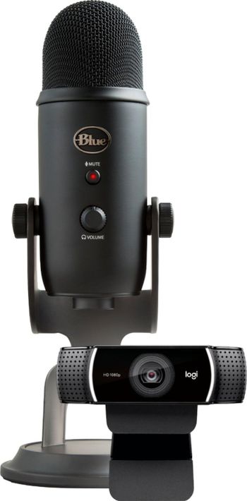 Blue Yeti 988-000432 USB Mic + C922 Pro HD Webcam-Black