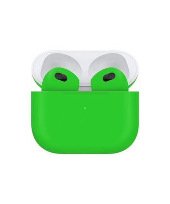 Apple Airpods (3rd Generation) Customized By Caviar Matte Neon Green