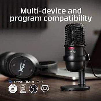 Hyperx Solocast – Usb Condenser Gaming Microphone, For Pc, Ps4, Ps5 And Mac, Tap-To-Mute Sensor, Cardioid Polar Pattern, Great For Gaming, Streaming, Podcasts, Twitch, Youtube, Discord