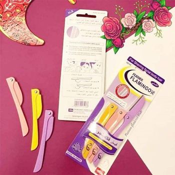 Flamingos Ladies Razor For Facial And Body Hair - 3 Piece