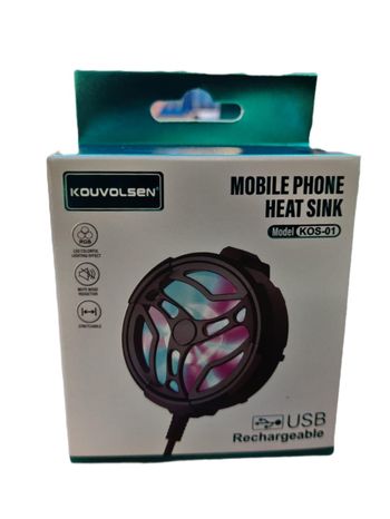 Kouvolsen KOS-10 Mobile Phone Cooling Fan, USB, RGB Light, Stretchable, Noise Reduction