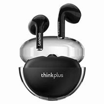 لينوفو Thinkplus LP80 Pro سماعات أذن لاسلكية بلوتوث سماعة رأس صغيرة نصف داخل الأذن سماعة HiFi ستيريو أسود