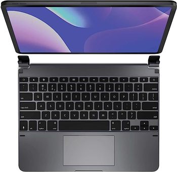 Brydge 12.9 Pro+ Wireless Keyboard with Trackpad for iPad Pro 12.9-inch (2020 & 2018) | Aluminum Wireless Bluetooth 5.0 Keyboard | Native Multi-Touch Trackpad | Backlit Keys | (Space Gray)