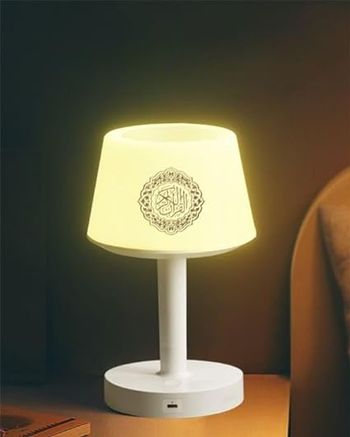 7 Colors LED Touch Quran Speaker Table Lamp 8GB with 16 Reciters Plus,16 Translations (SQ-917)