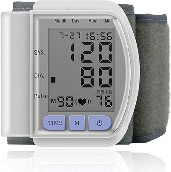 Blood Pressure Monitor - Electronic Wrist Blood Pressure Monitor - Battery Operated - Suitable for Home and Travel