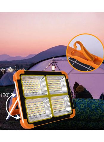 Portable Emergency Work Light ,200W LED Solar Work Light with 4 BRIGHTNESS Modes, IP66 Waterproof Heat And Frost-resistant Convinent Portable Solar Power Outdoor