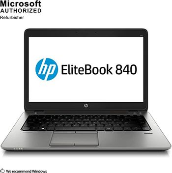 كمبيوتر محمول HP 2018 Elitebook 840 G1 14 بوصة عالي الدقة بإضاءة خلفية LED ومضاد للتوهج ، Intel Dual-Core i5-4300U حتى 2.9 جيجا هرتز ، 8 جيجا بايت رام ، 500 جيجا بايت HDD ، USB 3.0 ، بلوتوث ، Window 10 Professional