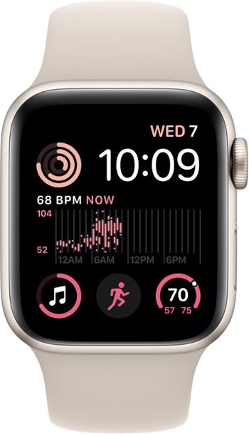 Apple SE (2nd Gen) 40MM/SM (GPS) Smart Watch (MNT33LL/A) Starlight Aluminum