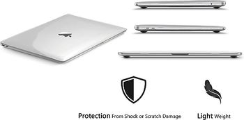 Hard Shell Case for MacBook Air 13.3inch 2020, 2019,2018, Model A2337, A1932, A2179 Crystal Clear (white clear)