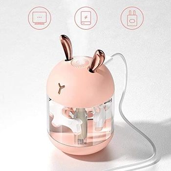 MLLZX 300ML Humidifier USB Aroma Diffuser Horse Humidificador LED Night Lights Home Air Purifier Mist Maker