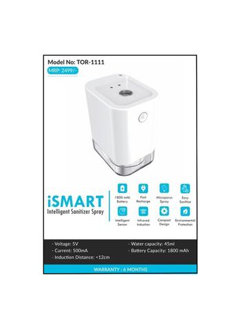 Smart Sanitizer Spray Tor-1111 Toreto