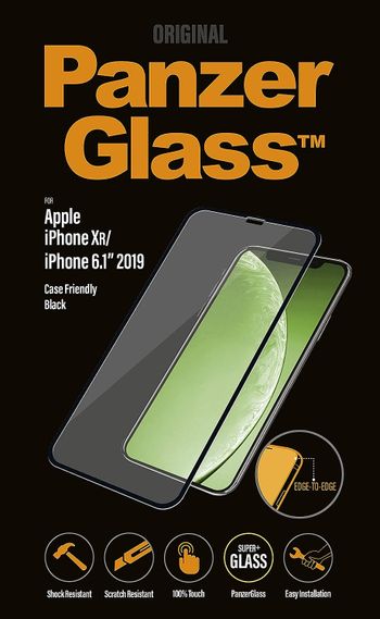 PanzerGlass - واقي شاشة بإطار أسود من الحافة إلى الحافة لهاتف iPhone 11 ، مقاس 6.1 بوصة