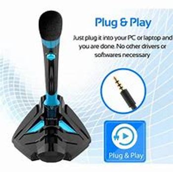 Vertux Streamer-4 Universal Gaming Microphone - Blue