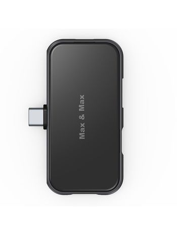 Max & Max 4 in 1 USB Type-C Hub with HDMI 4k supported RJ45 1000 Mbps USB 3.0 transfer up to 10 Gbps rate, can connect UM disk, Hard drive, Mouse, Keyboard, Phone, Mac, Chrome, and Windows OS - Black