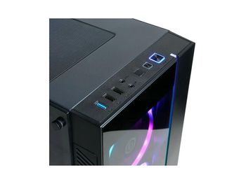 كمبيوتر سطح المكتب CyberPowerPC GMS AMD رايزن 5، رام 16 جيجابايت، 1 تيرابايت اس اس دي (GMA6800WST)، اسود، ويندوز 11