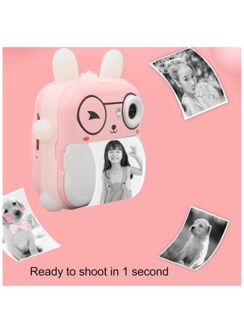 Instant Print Camera for Kids, 24MP Multi Zoom Thermal Print Digital Camera, Birthday Gifts for Girls Boys (Pink)