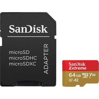 Sandisk Micro SD Memory Card Extreme With Adapter 170MB/S 64GB