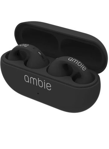 Ambie Sound Earcuffs AM-TW01 Earcuffs No Bunching Earphones Fully Wireless Bluetooth comfortable To Wear/Full Compatibility Ear-clip Type Wearing Large-Capacity Charging Immersive Stereo Sound Effect HF Level Sound Quality - Black