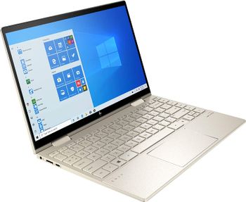 طابعة HP ENVY 13m-bd0023dx - x360 2 في 1 13.3 بوصة شاشة اللمس   كمبيوتر محمول - منصة Intel Evo -   Intel Core i7-11TH GEN - ذاكرة 8 جيجا - SSD 512 جيجا - Windows 11 - لوحة مفاتيح باللغة العربية - ذهبي باهت