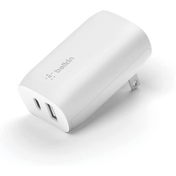 Belkin Boost Charge 37W Dual Wall Charger 25 watts 2 ports With PPS (WCB007dqWH) White