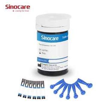 SINOCARE Safe Accu Blood Glucose Monitoring System With 50 test Strips and 50 Lancets (Bundle)