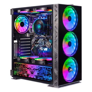 Gaming PC- Case-NeonZilla,  Processor - i5 12400F Board - H61OMK, Ram - 16GB 3200MHZ DDR4  NVME - 1TB  GPU - RTX 3050  PSU - 500W 80+ BRONZE OS - WINDOWS 11  Cooling - 240mm Liquid Cooler- Black