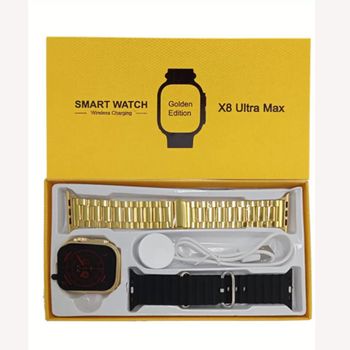 X8 Ultra Max Smartwatch Golden Edition With Extra Strap