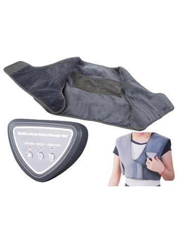 Electric Heating Waistcoat Vest Wireless Back Massager, USB three massage modes