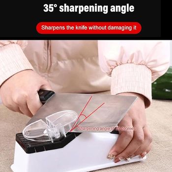 Electric Sharpener Kitchen Knife Sharpening Kitchen Sharpening Stone Grinder Home Sharpener Portable Sharpener for Kitchen Knife