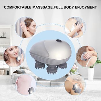 Electric Massager Cat Pet Body Health Care Relax Shoulder Leg Arm Neck Deep Tissue Head Scalp Massage Kneading Vibration Device - Random Color