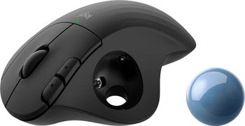 Logitech Ergonomic Wireless Trackball Mouse (910-006610) Black