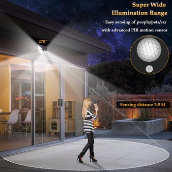 100 LED Outdoor Solar Lights Waterproof & 3 Lighting Modes 4-Pack Combo for Garage Roof & Basement - Brighten Your Spaces with Eco-Friendly Power!"