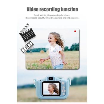 Kids Digital Camera Dual Camera Cat Selfie, HD Photo and Video Recording, Mini Cute Cartoon Toy for Children - Random color