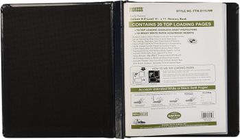 Pioneer FTM-811L/NB Photo Albums 20-Page Family Treasures Deluxe Navy Blue Bonded Leather Cover Scrapbook for 8.5 x 11-Inch Pages