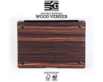 MACBOOK SKIN / COVER - WOOD VENEER - EBONY - FOR PRO 15 w/Touch ID