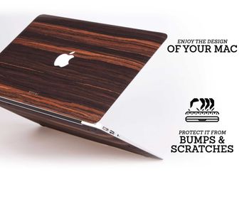 MACBOOK SKIN / COVER - WOOD VENEER - EBONY - FOR PRO 15 w/Touch ID